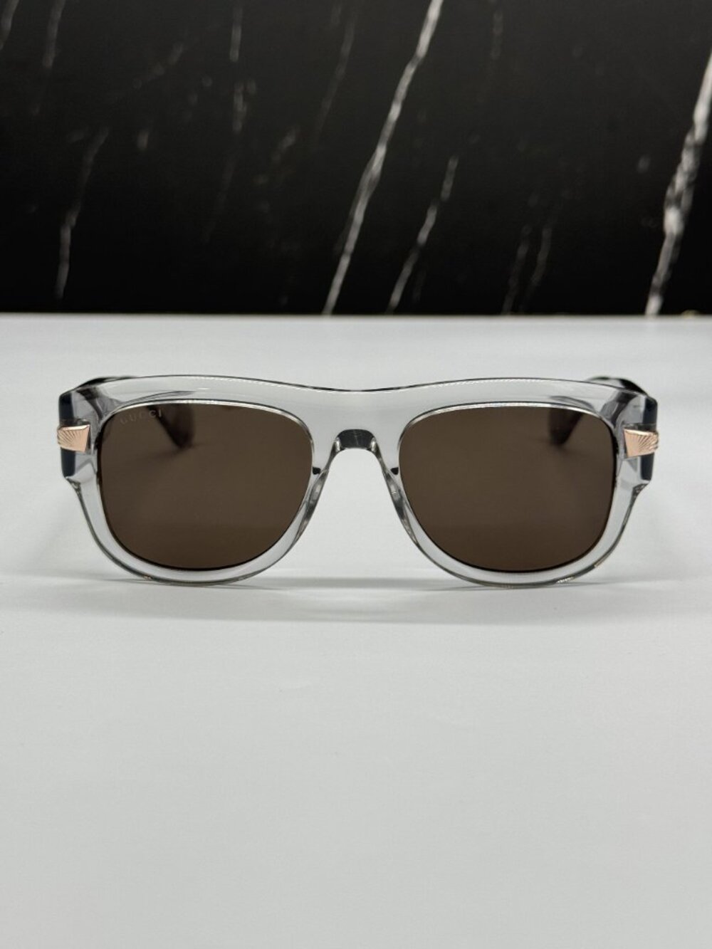NEW GUCCI GG1517S 006 CLEAR BROWN MEN SUNGLASSES GUCCI - Picture 3 of 10
